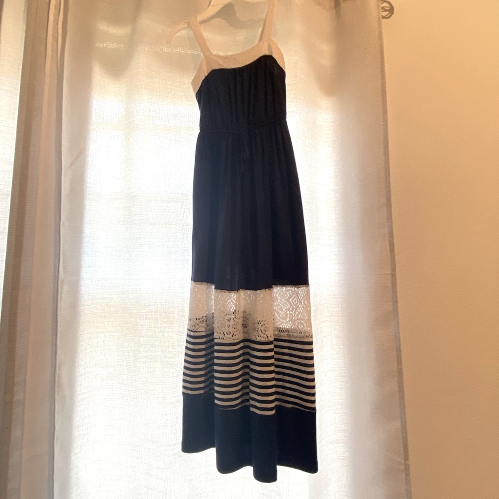 Speechless Long Navy Blue Dress